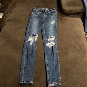 High rise skinny jeans